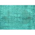 thumbnail image 1 of Ahgly Company Machine Washable Indoor Rectangle Persian Turquoise Blue Traditional Area Rugs, 7' x 10', 1 of 4