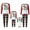 Red Mom, variant on Elippeo Family Matching Christmas Pajamas Sets Long Sleeve Christmas Hat Print Tops + Pattern Print Pants