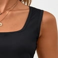 thumbnail image 4 of Morttic Women's Square Neck Sleeveless Loose Fit Basic Tank Top – Solid Color Wide Straps Minimalist Summer Casual Blouse White，XS, 4 of 6