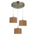 thumbnail image 2 of Woodbridge Lighting Light House 3-Light Bamboo Cluster Pendant in Satin Nickel, 2 of 3