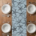 thumbnail image 4 of Table Runner 70 Inches Long for Kitchen Dining, Teal Blue Starfish Dresser Scarf Farmhouse, Dining Table Decorations for Wedding/Parties, Coastal Ocean Summer Sea Nautical 13 x 70 In, 4 of 8