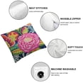 thumbnail image 4 of Nawypu  Hot Pink Royal Blue Peony Floral Throw Pillow Cover Colorful Chinoiserie Flower Sofa Pillow Cover Asian Scenic Chinoiserie White Accent Pillow for Sofa Couch Car Chair 2pcs 12x12in, 4 of 6