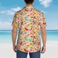 thumbnail image 4 of Fotbe Colorful Chicken Camisa Hawaiana para Hombre Unisex – Camisa Casual de Verano con Botones de Manga Corta de Algodón y Lino,XX-Large, 4 of 7