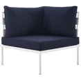 thumbnail image 4 of Modway Fauteuil d'Angle de Patio Extérieur en Aluminium et Tissu, Blanc/marine, 4 of 5