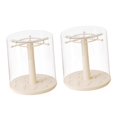 thumbnail image 2 of Vitrina transparente giratoria, soporte para exhibición, decoración, ahorro de espacio, soporte para figuras, estante, caja de almacenamiento para gabinete, encimera, vitrina 2 piezas, 2 of 7