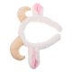 thumbnail image 2 of ColoMX Diadema con orejas de oveja, orejas de cordero, diadema de cosplay con cuernos de cabra, diadema de animal, accesorios para fiesta de Halloween y cosplay., 2 of 8