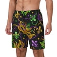 thumbnail image 2 of Haiem Mardi Gras Surface Men'S Quick-Dry Swim Trunks: Comfortable Beach Shorts With Mesh Lining And Pockets - Ideal For Swimming And Sunbathing Xx-Large, 2 of 9