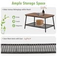 thumbnail image 6 of Costway Patiojoy 4 Pieces Patio Rattan Furniture Set with Wood Table, Mix Reddish Brown, 6 of 9