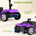 thumbnail image 3 of 4 Wheels Mobility Scooter for Seniors & Adults,15 Miles Electric Folding Wheelchair Device for Travel,Sunderwell,USB Port,300 lbs Capacity,Purple, 3 of 11