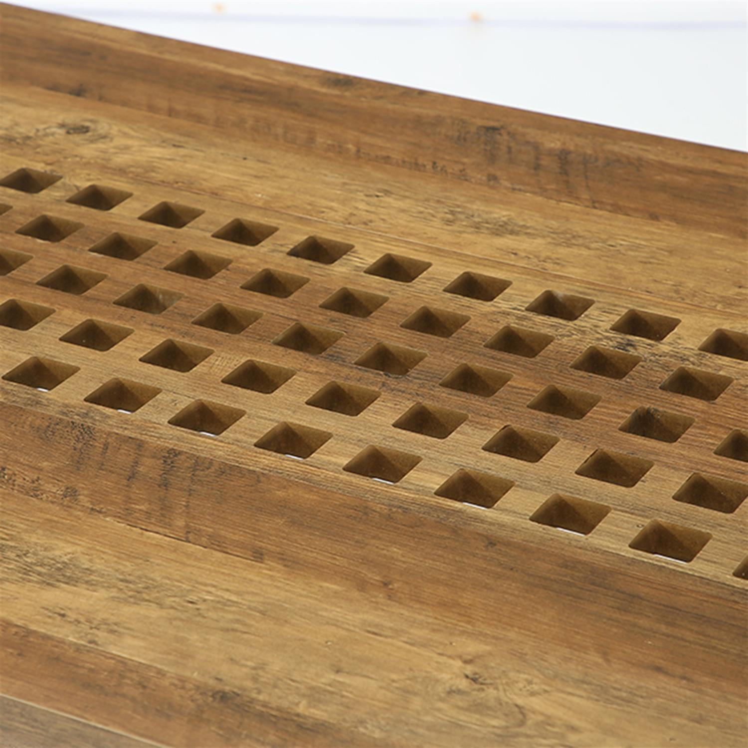 Demi Bonn 63" Wood Rectangular Dining Table for 6-8 People, Farmhouse Breakfast Table for Dining Room, Home Office, Living Room Furniture, Brown