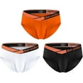 thumbnail image 2 of Men's sports low-waist briefs hip-lifting Modal comfortable underwear-orange/black/white, 2 of 10
