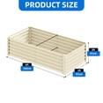 thumbnail image 2 of Dextrus 6x3x3ft Galvanized Raised Garden Bed Kit with Support Rod & Gloves, Outdoor Patio Planter for Vegetables Flowers Plants, Cream White, 2 of 6