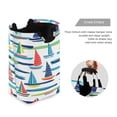 thumbnail image 3 of Yayeee Freestanding Laundry Hamper with Handle Collapsible Large Storage Basket for Clothes, Colorful Sailboats, 3 of 7