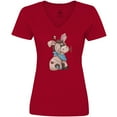 thumbnail image 3 of Inktastic Western Dilly Donkey Women's V-Neck T-Shirt, 3 of 5