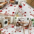 thumbnail image 6 of Valentine's Day Washable Area Rug 3 x 5 ft Romantic Red Pink Love Heart Sweet White Floral, Soft Non Slip Rugs Stain Repellent Indoor Felt Carpet for Living Dining Room Bedroom Home Office, 6 of 9