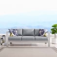 thumbnail image 2 of Lounge Sofa, Aluminum, Metal, Steel, Silver Grey Gray, Modern Contemporary Urban Design, Outdoor Patio Balcony Cafe Bistro Garden Furniture Hotel Hospitality, 2 of 10