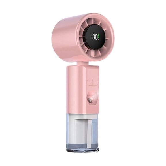 Portable Fan, Foldable Handheld Design with Mist Spray, 5 Speed Settings, Usb Rechargeable for Travel Office Home