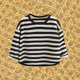 thumbnail image 4 of Blusas y camisas de manga larga con cuello redondo Camisa básica de manga larga con cuello redondo para niños Camiseta de manga larga a rayas de terciopelo cálido para niños Camisa básica para niñas T, 4 of 4