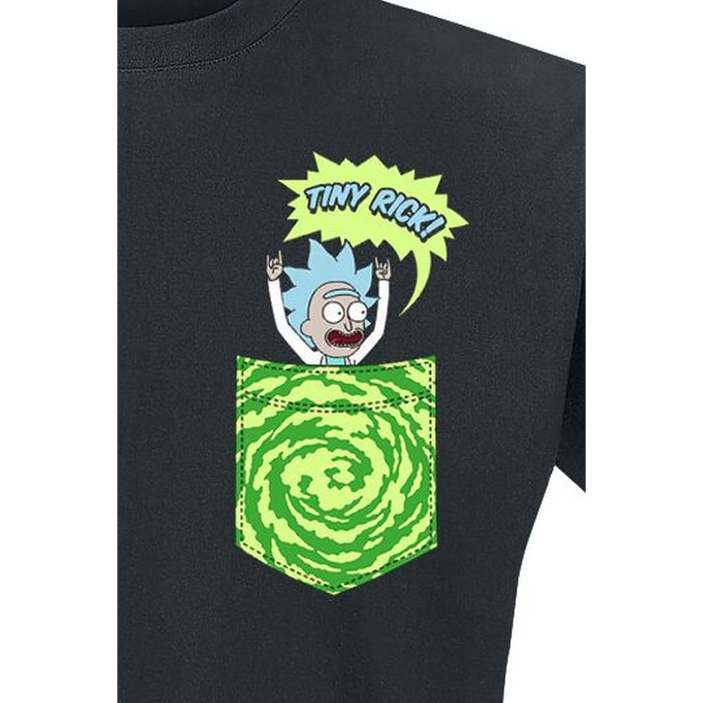 Rick And Morty Adult Tiny Pocket T 