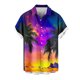 thumbnail image 5 of Blusa y camisa de manga corta con cuello vuelto para hombre, blusa informal de moda con cuello vuelto, blusa estampada de manga corta con botones, blusa de poliéster para hombre, 5 of 6