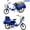 Blue, variant on Lukstr Adult Tricycle, 20 Inch 3-Wheel Trike with Seat Belt, Basket, Low Step-Through Cruiser Bike for Women, Men, Seniors