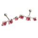 thumbnail image 5 of 2 piezas de moda para mujer, pendientes de cristal, pendientes envolventes, barra de perforación de hélice de tragus, 1, Rosado, 5 of 5