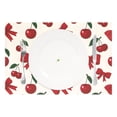 thumbnail image 2 of Ryvnso Placemats Set of 4 Cherry Fruits Bow Dining Mats Heat-Resistant Non-Slip Washable Table Mat, 2 of 8