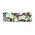 thumbnail image 1 of YUSDECOR Colorful Tropic Zebra Body Pillow Pillowcase Pillow Protector Cushion Cover 20x60 Inch, 1 of 2