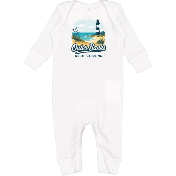 Inktastic Outer Banks North Carolina Baby Romper Coveralls