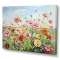 thumbnail image 2 of Designart "Charming Zinnias In The Countryside" Zinnias Canvas Wall Art, 2 of 7