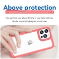 thumbnail image 5 of Dteck iPhone 13 Pro Case Clear, Shockproof Bumper Protective Cell Phone Back Cover Transparent TPU and Rubber 4 Corners Slim Fit Flexible Skin for Apple iPhone 13 Pro 6.1" 2021, Red, 5 of 9