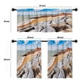 thumbnail image 4 of LALILO Kitchen Curtains and Valances Set of 3 36" And Stone Window Treatment Tiers for Window Decor, 4 of 5