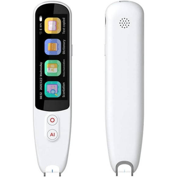 Translator Scanner 134 Languages Translator Pen Supports 9 Languages Offline Translation Text-to-Speech Device Suitable for Study, Business Travel (White)