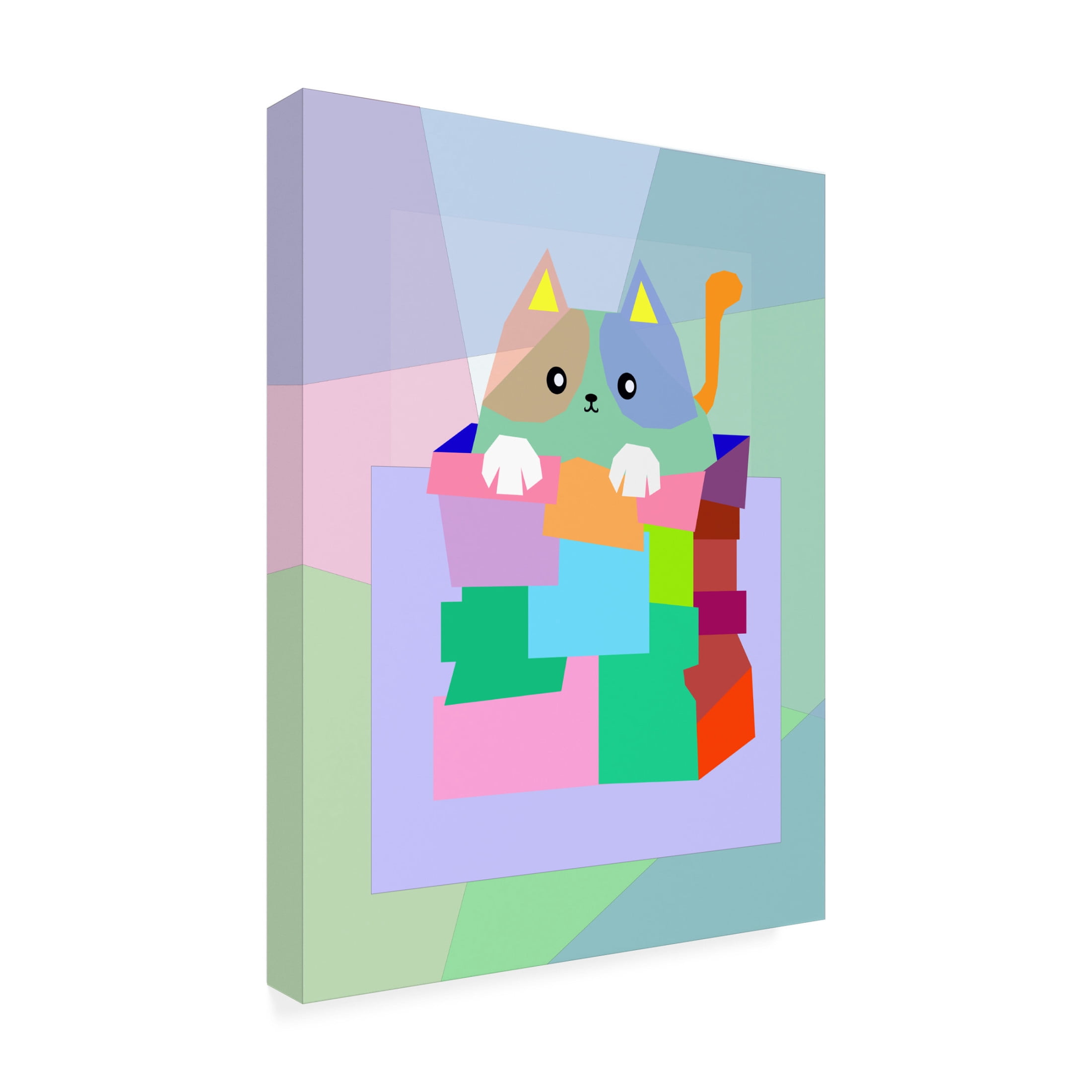 Canvas Wall Art - Surapol Pansanit 'The Cat 1' Wall Art for Living Room, Bedroom, or Office Décor by Trademark Fine Art - 35 x 47 Inches