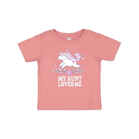 

Inktastic My Aunt Loves Me Unicorn Outfit Gift Baby Girl T-Shirt