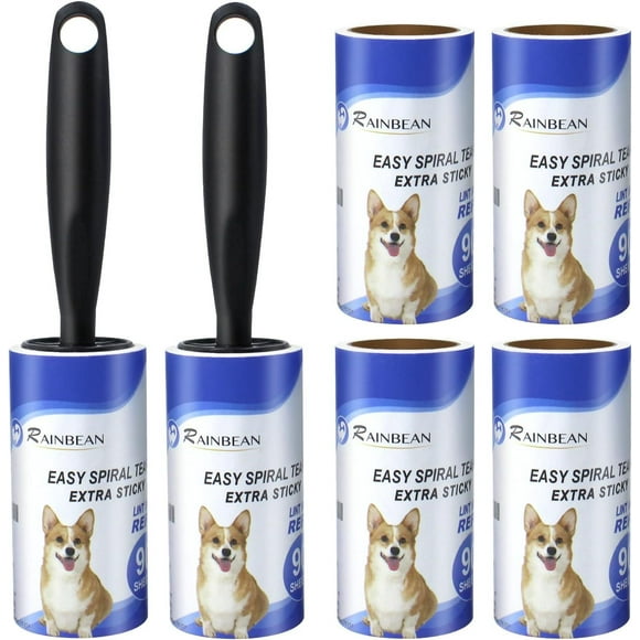 **Rouleaux de Peluches pour Poils d'Animaux Extra Collants, 540 Feuilles avec 4 Recharges & 2 Poignées**