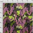 thumbnail image 2 of oneOone Cotton Cambric Rose Pink Fabric Tropical Leaves & Leopard Craft Projects Decor Fabric Printed By The Yard 42 Inch Wide, 2 of 4