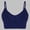 🔥 Dark Blue, variant on No Underwire Womens Bras No Underwire Full Support Seamless Ribbed Beauty-Back Sports Bra Wireless Shockproof Design Breathable Stretch Fabric Removable Pads Cross-Back Support for Yoga