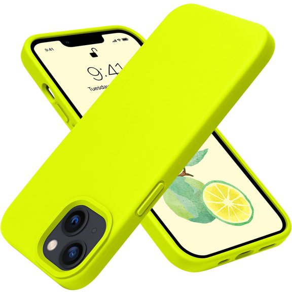 Designed for iPhone 13 Case, Soft Liquid Silicone Slim Protective Shockproof Phone Case Cover with Anti-Scratch Microfiber Lining, 6.1 inch Black