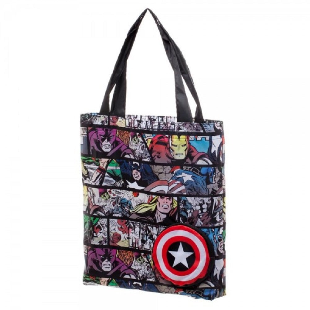 Marvel Comics Captain America Packable Tote Bag Walmart