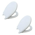 thumbnail image 1 of White Child Size Round Toilet Seat Durable Plastic Easy Clean Potty Training Kids Toilet Seat Lid Replacement 12.3 L x 10.3 W Small Juvenile Commode Seat | Renovators Supply Manufacturing Pack of 2, 1 of 9