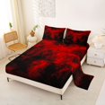 thumbnail image 2 of Feelyou Horror Bat Skull Bed Sheets, Red Butterfly Halloween Full Size Sheets, 4pcs, 1 Flat Sheet, 1 Fitted Sheet and 2 Pillowcases, 2 of 5