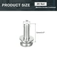 thumbnail image 2 of M4 x 12mm 304 Stainless Steel Phillips Pan Head Machine Screws Bolts Combine with Spring Washer and Plain Washers 20Pack, 2 of 6