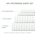thumbnail image 4 of Noble Linens 4 Piece Pattern Microfiber Bed Sheets Set, Light Gray Beaded Arrows, Full, 4 of 11