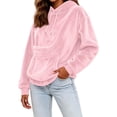 thumbnail image 6 of Sewkxo Cat Pouch Hoodie Pet Carrier Hoodies Women Oversized Kangaroo Pocket Lightweight Sweatshirts,Pink XL, 6 of 7