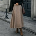thumbnail image 6 of QHFBli Women Winter Skirt,Aline Long Fall Skirt with Pockets and High Elastic Wasit, 6 of 8