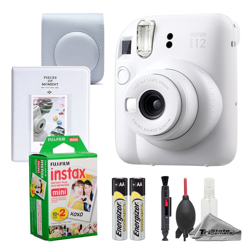 Fujifilm Instax Mini 12 Camera (Clay White) + Case + Instax Mini