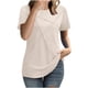 thumbnail image 3 of Tops para mujer,Camiseta informal de manga corta y cuello redondo para mujer, de poliéster, color liso, ligera y cómoda para uso diario, sopatenor, 3 of 9
