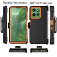 thumbnail image 3 of For Motorola Moto G Power 5G 2025 Case,Takfox Holster Phone Case with Built-in Screen Protector Swivel Belt Clip [3 Layers] Heavy Duty Full Body Protection Shockproof Kickstand Cover-Black/Orange, 3 of 9