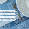 thumbnail image 6 of Ravenna Yarn Dyed Jacquard Heavyweight Fabric Table Cloth Everyday Parties Weddings and Holiday Tablecloth 60" x 84" Rectangular Blue, 6 of 8